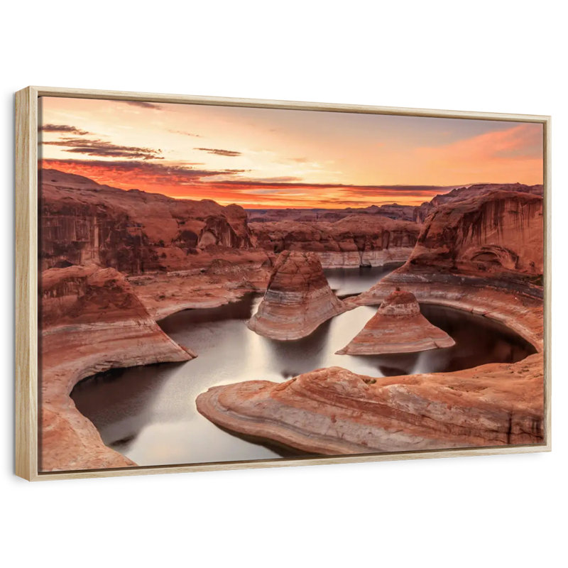 Lac Powell, Cadre flottant en bois naturel, 31 po x 21 po