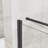 Shower Enclosure Frameless 36 In X 72 In, Corner Shower Door With 1/4 In. Clear Tempered Glass, Pivot Opening, Black Finish
