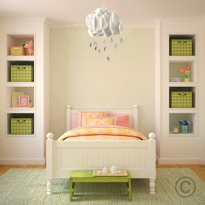47cm H Plastic Novelty Pendant Shade ( Screw On ) in White