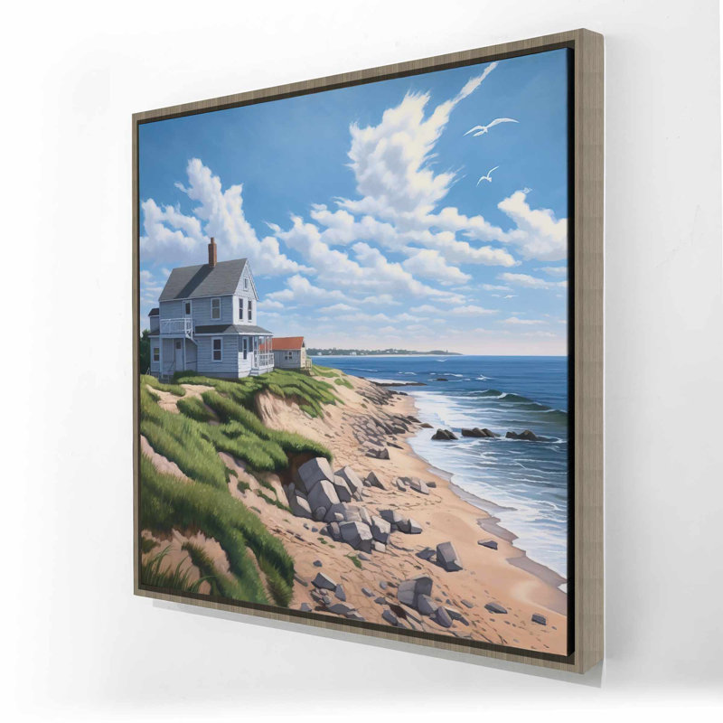 Vue sur la mer - Toile encadrée bleue pour décoration intérieure