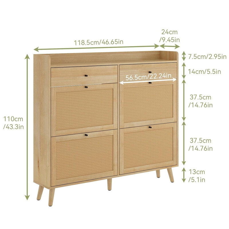 24 Pair Flip Down Shoe Storage