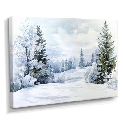 Road To The Park In Winter III - Winter Landscape Wall Art Living Room