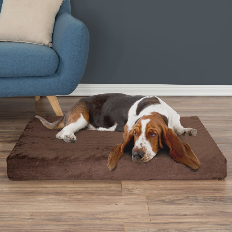 Medium Navy Orthopedic Memory Foam Pet Bed