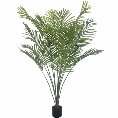 5ft Areca Palm Artificial Tree, Tropical Potted Plants, Real Touch Technology, Artificial Plant with 15 Branches Perfect for Home Office Indoor Decoration