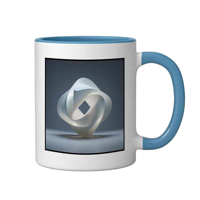 Abstract Geometric Sculpture Modern Ceramic Mug, 11oz