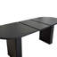 Table de salle à manger extensible noire avec base en bois pour 4 à 8 personnes-1775094260