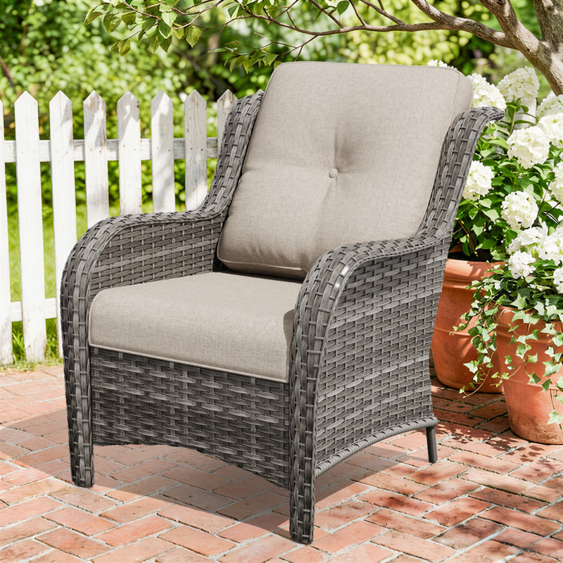 Outdoor 4" Deep Seat Cushion Set - Olefin Fabric, Weather-Resistant & Fade-Resistant, 1, Beige