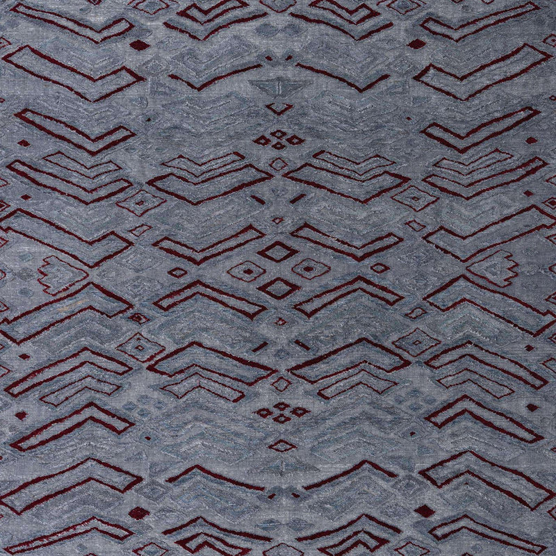 Tapis abstrait moderne 4889, Carré 4 pi