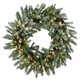 The Holiday Aisle® Snowy Morgan Spruce Wreath with Battery Operated LED Lights