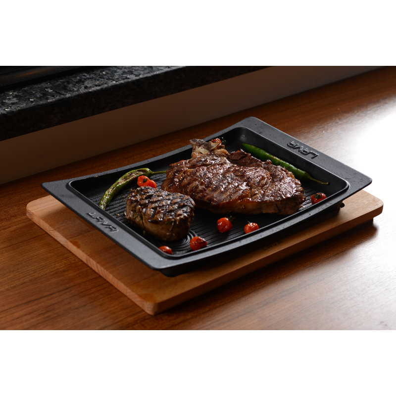Rectangle de service en fonte émaillée 14 po x 9,5 po Lava
