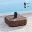 Finition brune et support pour parasols et accessoires de 55 lb avec base de parasol de patio remplissable en PEHD
