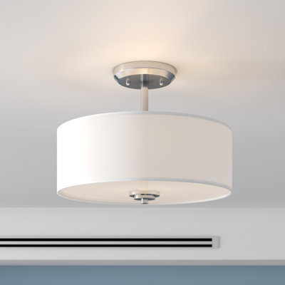 Plafonnier semi-encastré tambour 3 lumières Broyles