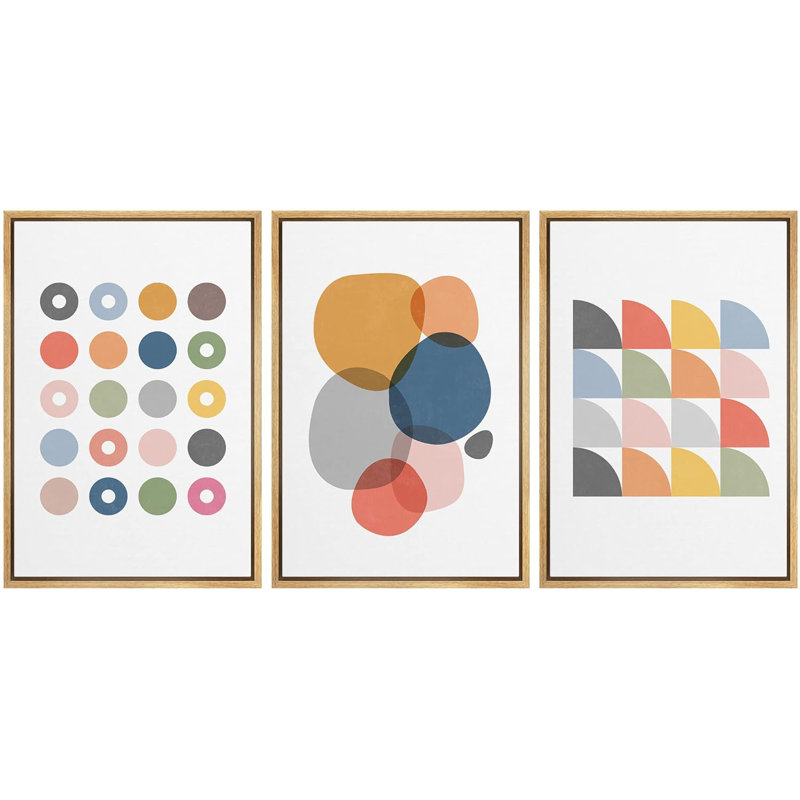 Mid-Century Shape, H 36 po x l 72 po, Cadre naturel flottant