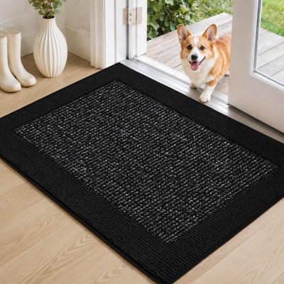 Tapis de porte d'intérieur, tapis de porte anti-salissures antidérapants lavables, tapis de bienvenue résistant à la saleté, tapis de sol à profil bas pour la porte arrière et le vestibule