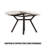 47-63 " extendable white circular dining table, 4-6 person kitchen dining table, modern coffee table with MDF tabletop and legs, suitable for kitchen&home