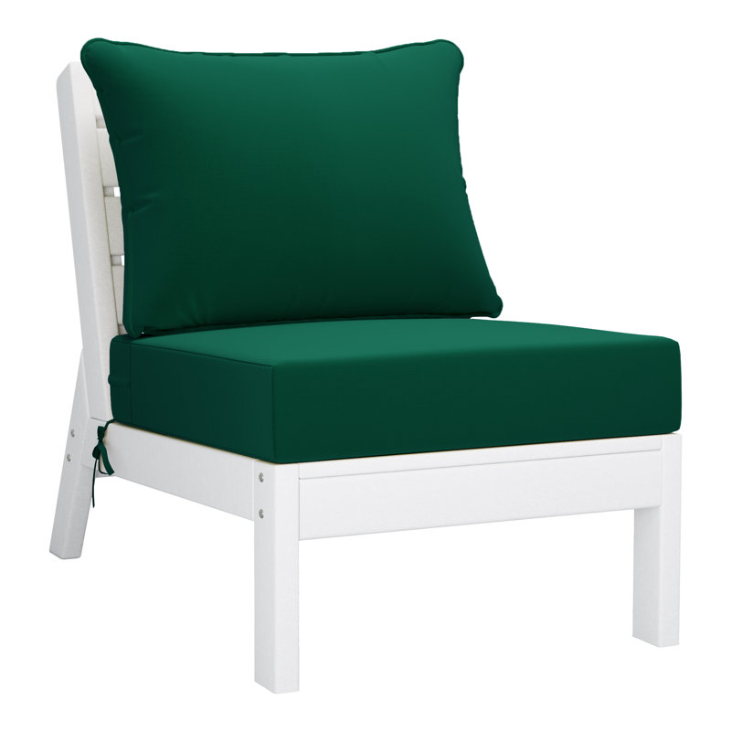 Ensemble de conversation à assise profonde 6 pièces, Blanc / Blanc, Vert