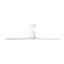 Visual Comfort Fan Cleancut Smart 54 LED Indoor Ceiling Fan with Threaded Downrod, Matte White ABS blades and Handheld Remote-317017028-317017027