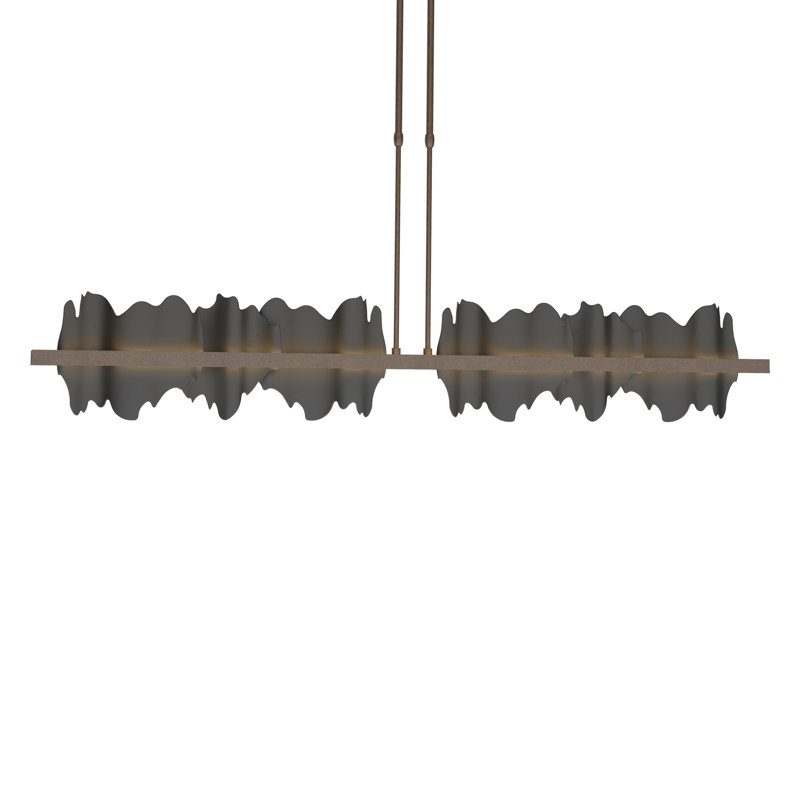 Hildene 1 - Light Unique Linear LED Pendant, Black, Bronze