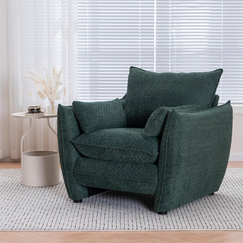 Fauteuil à angles vifs - Convient à une variété de cas de figure. Il s'agit d'un siège unique élégant pour les espaces modernes. Vert