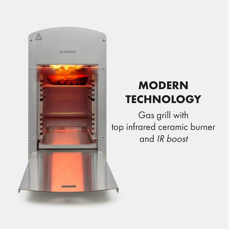 Klarstein Single Burner Countertop Liquid Propane Infrared Gas Grill