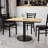 Carrus Rectangular Laminate Dining Table Top with Round Base-1464009492-1464009580