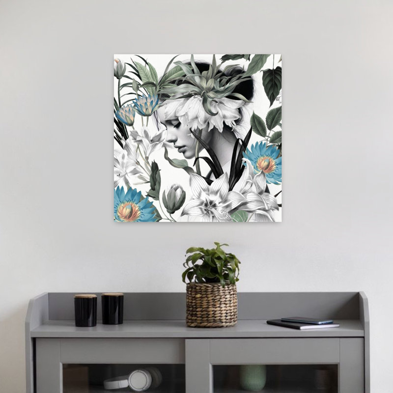 Art contemporain, art mural printemps, H 18" x l 18"