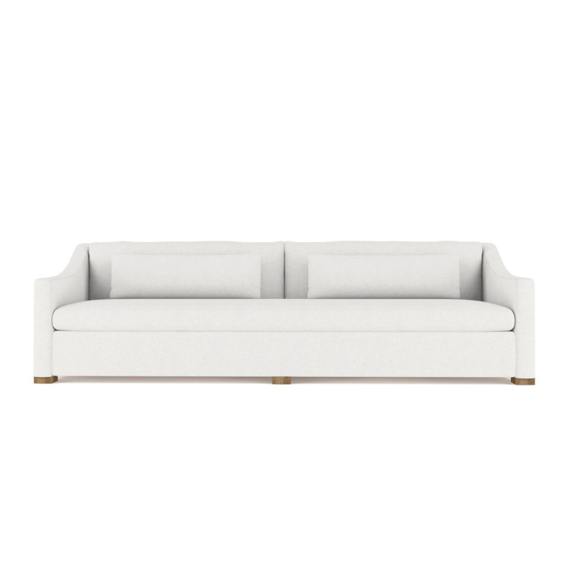 Crosby Slope Arm Sofa, 32.5" H x 108" W x 43" D, Box Weave Linen Pumice, Weathered