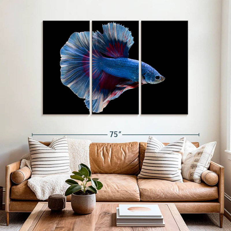 Brampt Elegant Blue Betta, 42" H x 65" W