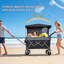 Chariot de chariot pliant multifonctionnel avec poignée rotative et auvent