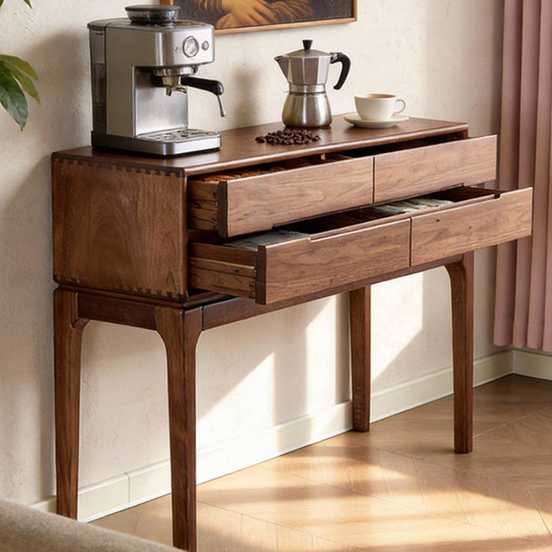 Console de style champêtre chinois, H 35,4 po x l 47,2 po x P 13,8 po