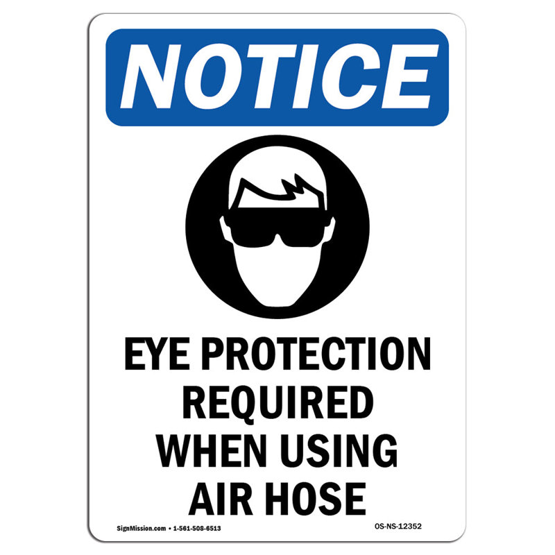 Eye Protection Required Sign