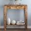 Console brun en bois massif, à utiliser comme table de porte, bureau de couloir ou meuble d'appoint pour la décoration du vestibule, 31 po x 11,5 po x 34 po