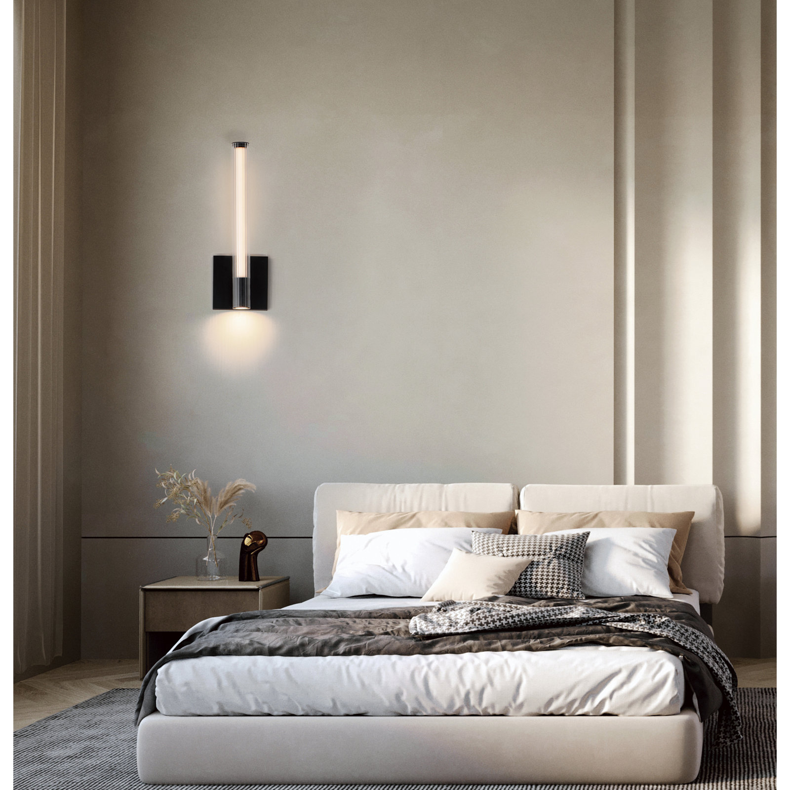 Colbie Single Light Armed Sconce, Black