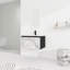 Meuble-lavabo mural flottant 30 po avec lavabo en céramique et porte d'armoire à fermeture en douceur, ensemble KD