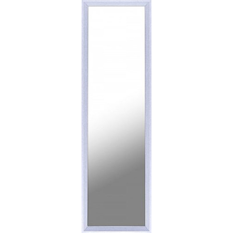 Wood Flat Mirror, White