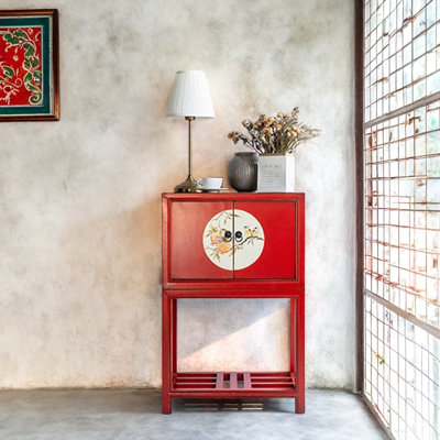 Red Entryway Cabinet