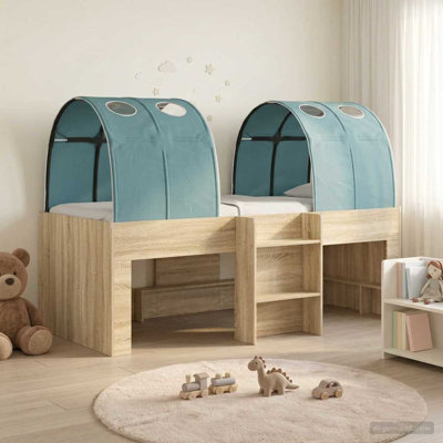  Bed with Tunnel 4 pcs Engineered Wood Modern Bedroom Furniture Home Set