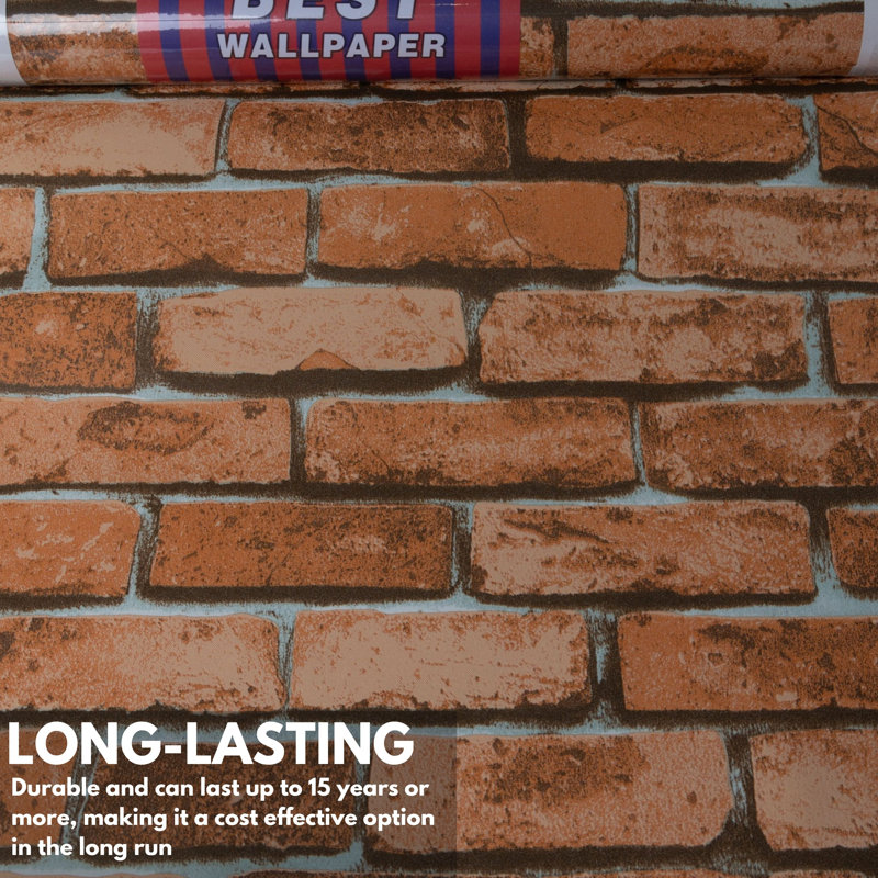 Alivyah 3.74m x 0.208m Wallpaper Roll, Brown