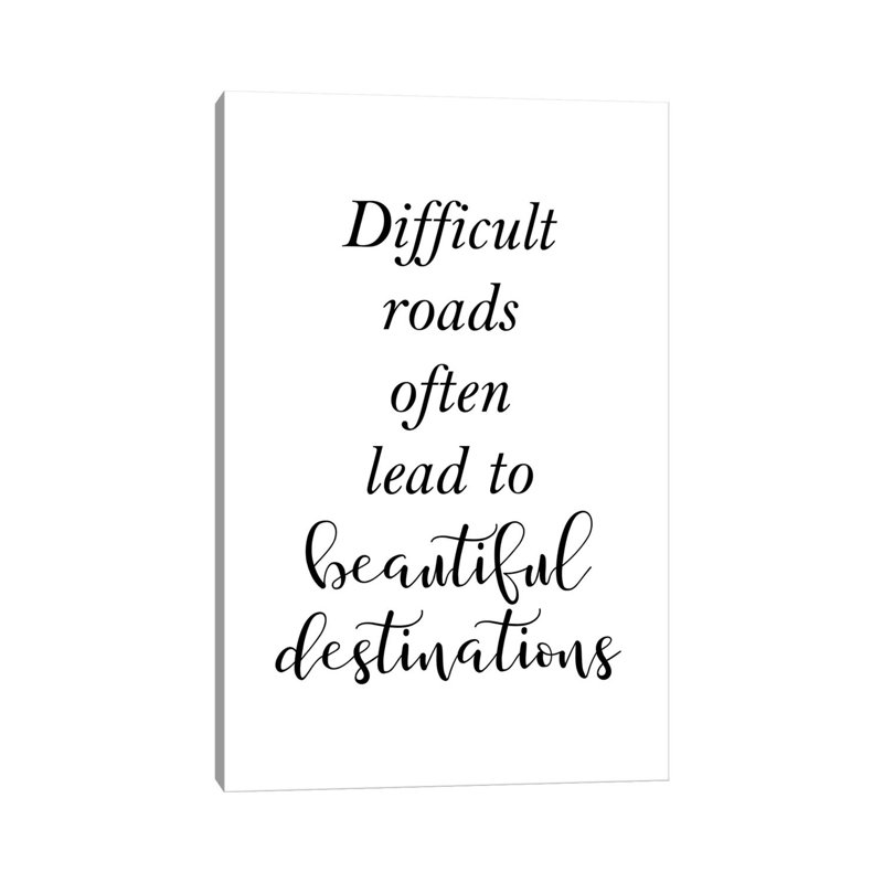 Difficult Roads by Pixy Paper - Wrapped Canvas Gallery-Wrapped Canvas Giclée, 30.48 cm H x 45.72 cm W