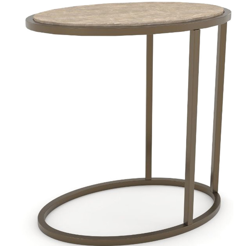 Table d'appoint compacte avec base en métal et plateau en bois, fonctionnalité polyvalente, profondeur de 13,74 po, largeur de 21,69 po, hauteur de 23,04 po, table de bout en métal / bois de 10,82 lb, conception, base, 14 22 23,5 po