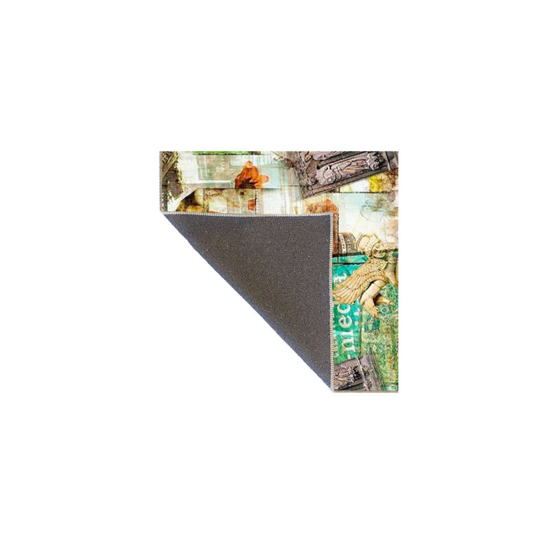 Tapis à motif merveilleux avec base tissée, lavable à la machine, Sous-tapis rectangulaire 2 pi 6 po x 4 pi 11 po