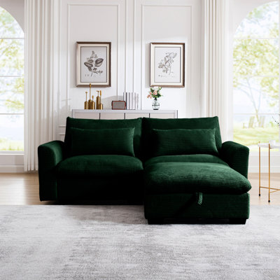 Coussin modulaire en velours côtelé Living