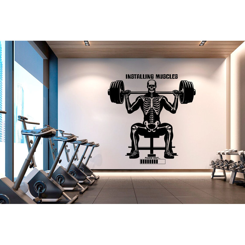 "Installation des Muscles Skeleton Gym" , H 22 po x l 22 po