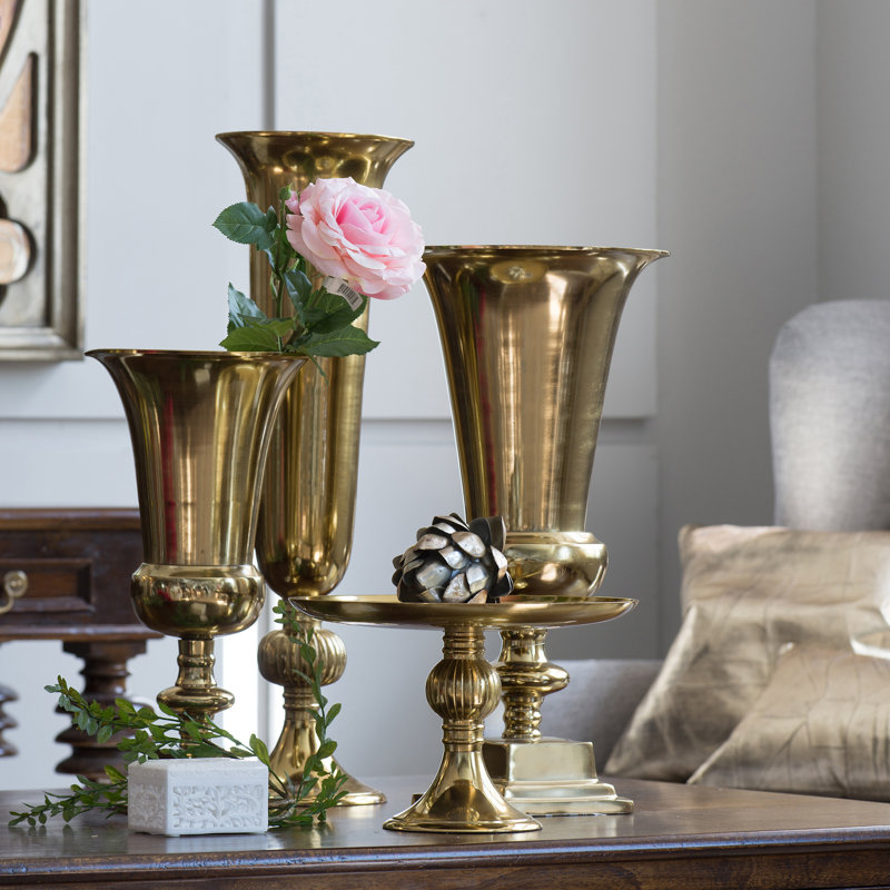 Handmade Metal Table Vase, 24" H x 12" W x 12" D