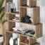 Sandra Bookcase | Asymmetric Freestanding Bookcase with 10 Compartments-97325545