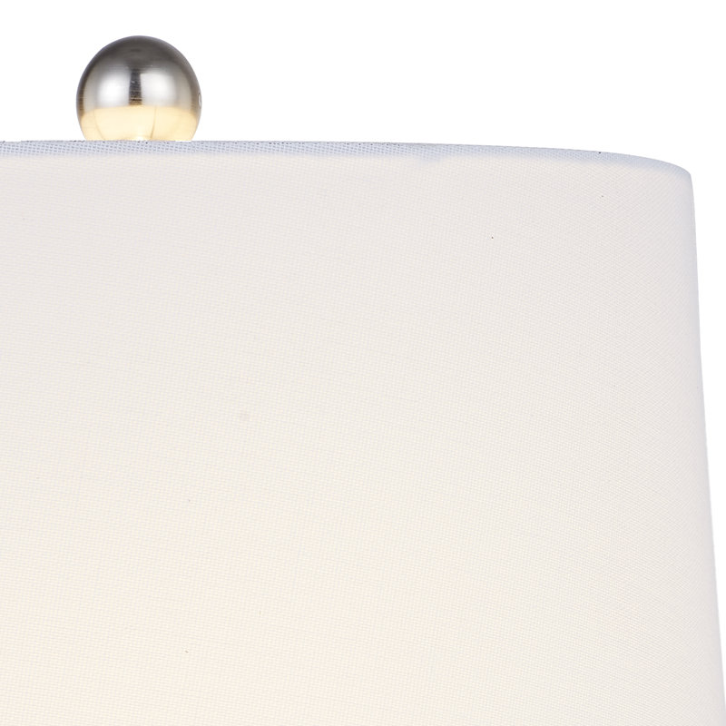Narva 22" Beige/Clear/Silver Bedside Table Lamp