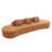 Nova Boneless 130.5" Modern Curved Combination Sofa with 3 Pillows-632111668