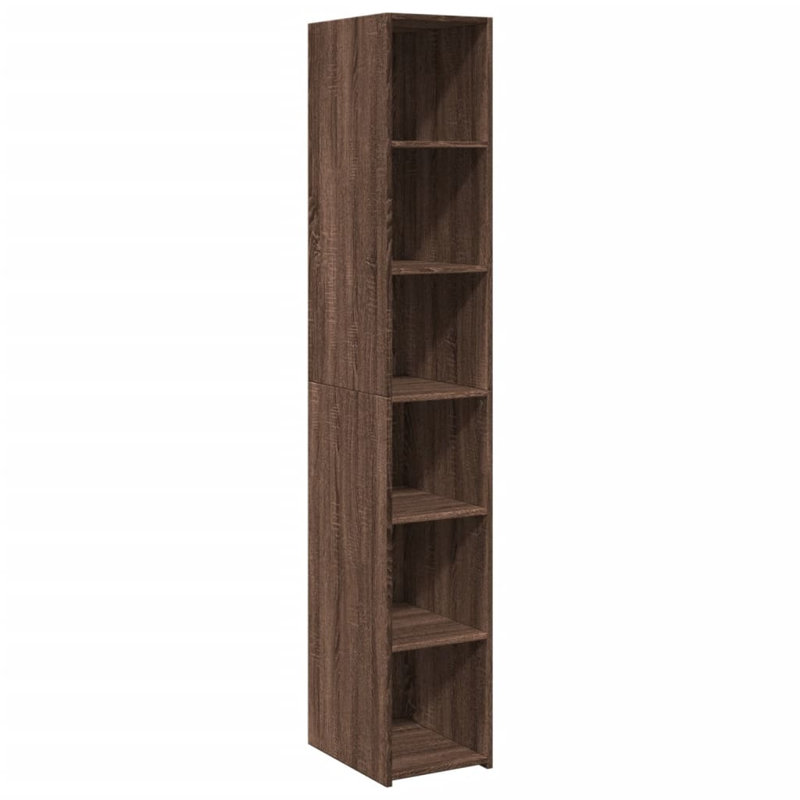 Vidaxl highboard made of wood, Brown oak, 185cm H x 30cm W x 41cm D