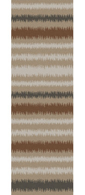 Tapis brun/brun clair en laine tissé à plat à la main Araliya
