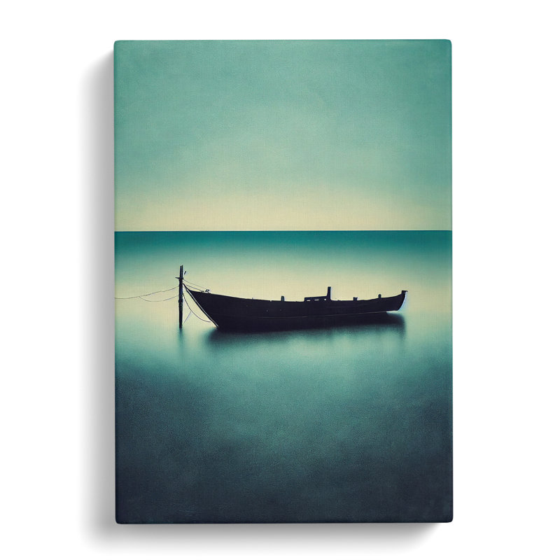 Docked Boat - Wrapped Canvas, 60cm H x 40cm W x 3cm D